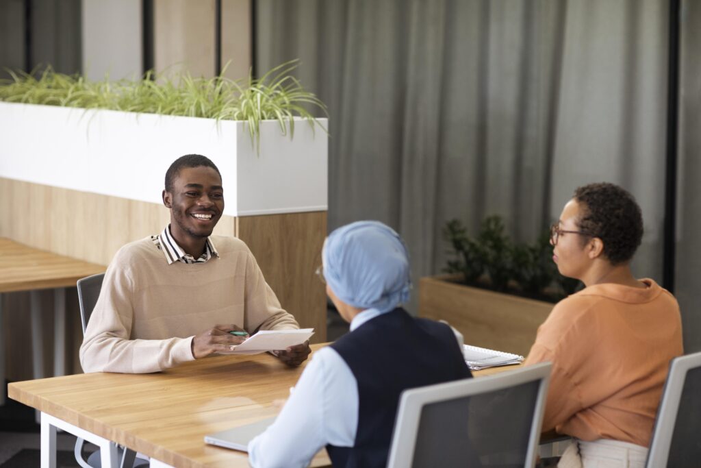 Healthcare interview meeting